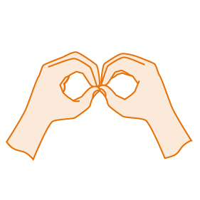 Letter B of FingerSpelling