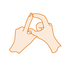 Letter D of FingerSpelling