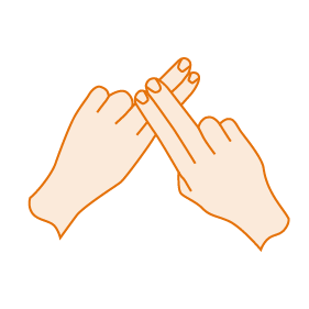 Letter F of FingerSpelling