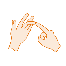 Letter I of FingerSpelling