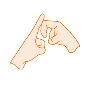 Letter K of FingerSpelling