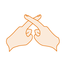 Letter X of FingerSpelling